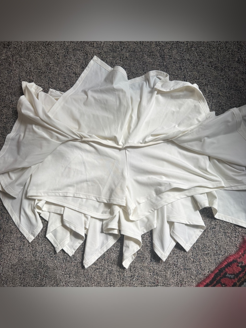 Handkerchief Ruched Mini Skort - Picture 3 of 5